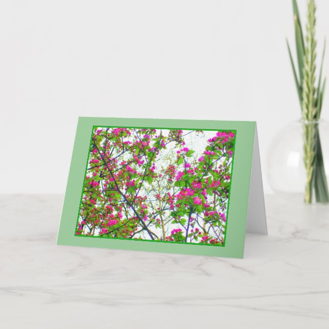 'Easter Cherry Blossoms' Greeting Card (Front)