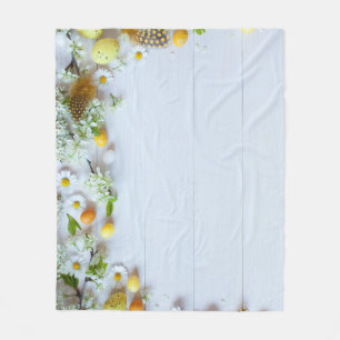 Easter Cherry Plum: Yellow Eggs. Fleece Blanket