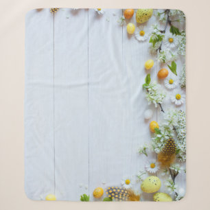 Easter Cherry Plum: Yellow Eggs. Sherpa Blanket