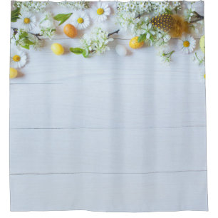 Easter Cherry Plum: Yellow Eggs. Shower Curtain