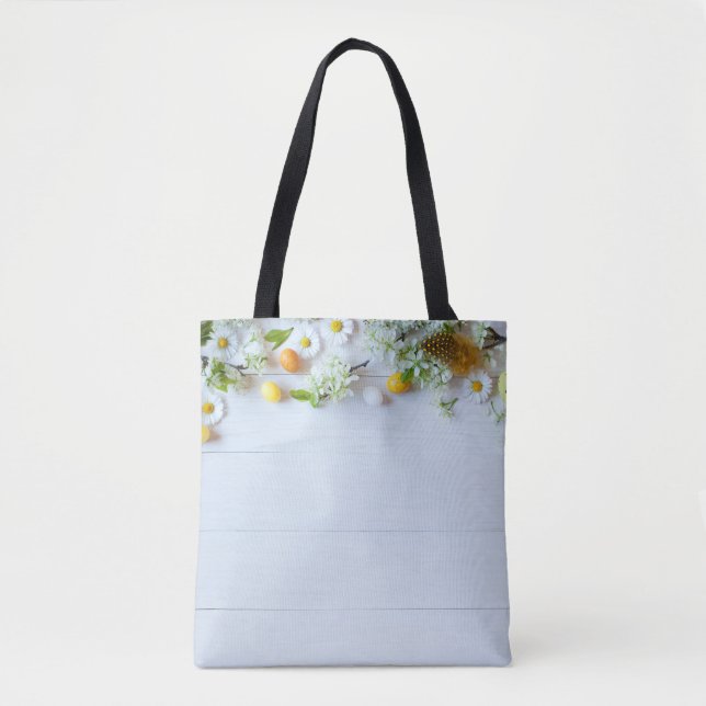 Easter Cherry Plum: Yellow Eggs. Tote Bag (Front)