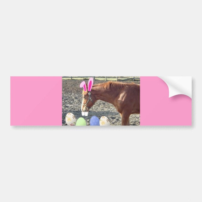 Easter Chestnut Horse Bumper Sticker (Front)