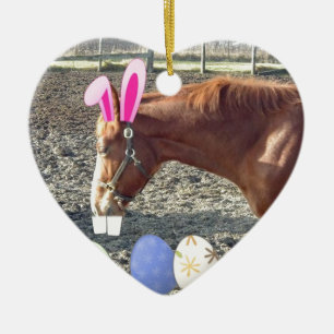 Easter Chestnut Horse Ceramic Tree Decoration