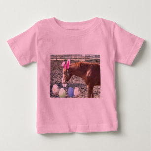 Easter Chestnut Horses Baby T-Shirt