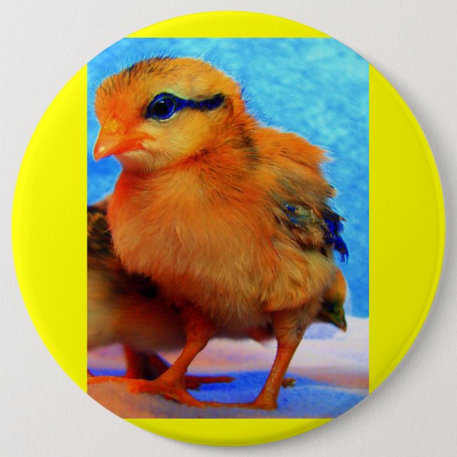 Easter Chick-A-Dee-Light 6 Cm Round Badge (Front)