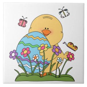 Easter Chick Ceramic Tile
