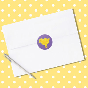 Easter Chick Classic Round Sticker