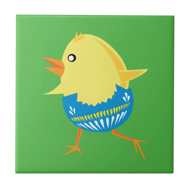 Easter Chick custom ceramic tiles (Front)