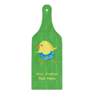 Easter Chick custom cutting board