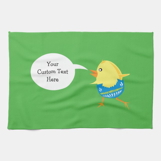 Easter Chick custom hand towel (Horizontal)