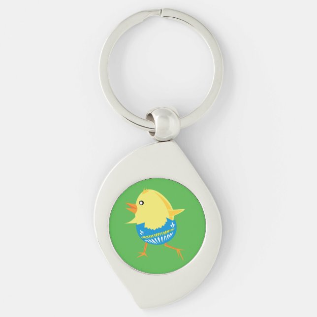 Easter Chick custom key chain (Front)