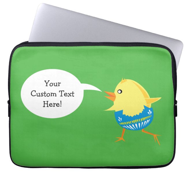 Easter Chick custom laptop sleeves (Front)