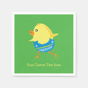 Easter Chick custom paper napkins