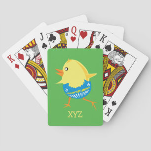 Easter Chick custom playing cards