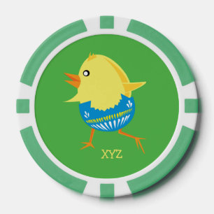 Easter Chick custom poker chips
