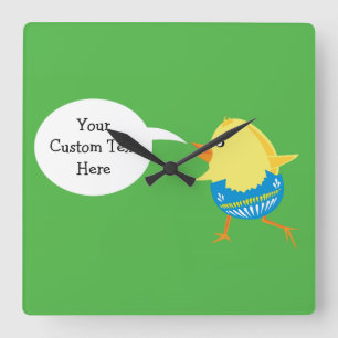 Easter Chick custom wall clock