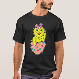Easter Chick Easter Cute Baby Chicken Kids Girls T-Shirt