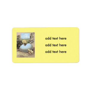 Easter Chick Egg Cotton Label