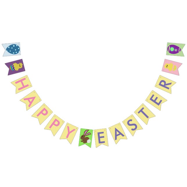 Easter Chick Eggs Bunny Bunting Banner (All)