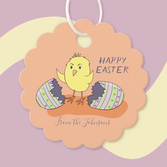 Easter Chick Favour Tag (Easter chick favor tags .)