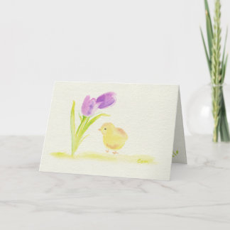 Easter Chick Holiday Card