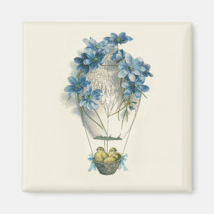 Easter Chick Hot Air Balloon Egg Magnet