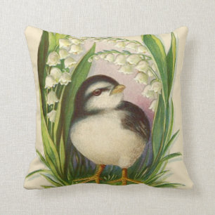 Easter Chick Lily Of The Valley Cushion