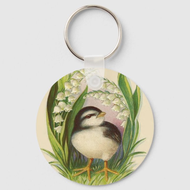 Easter Chick Lily Of The Valley Key Ring (Front)