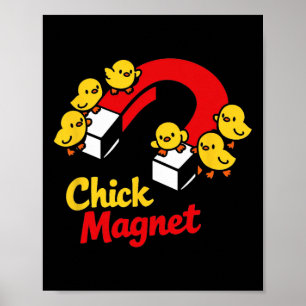 Easter Chick Magnet Funny Chicken Pun Graphic  Poster