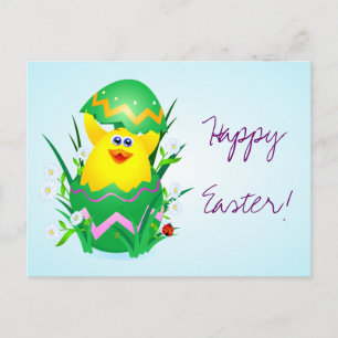 Easter chick, postcard