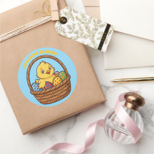 Easter Chick Round Sticker