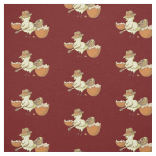 Easter Chick with Bouzouki Pattern Fabric