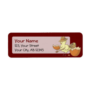 Easter Chick with Bouzouki Return Address Label