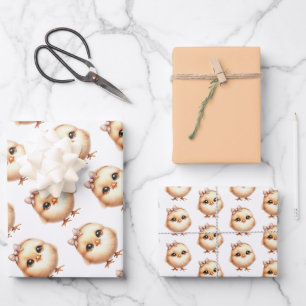 Easter Chick Wrapping Paper Sheet