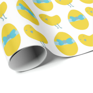 Easter Chicken and Egg Pattern Wrapping Paper