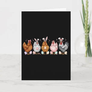 Easter Chicken Bunnies Ears Rooster Poultry Farmer Card