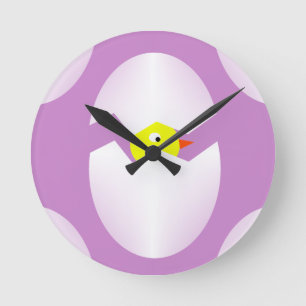 easter chicken egg round clock