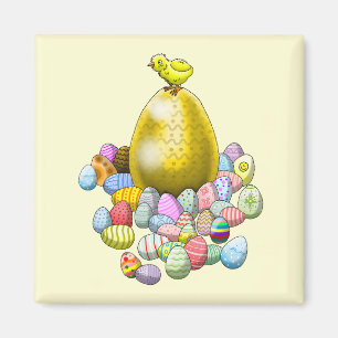Easter Chicken Eggs Magnet