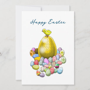 Easter chicken's easter egg Holiday Card