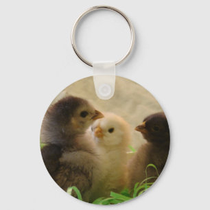 Easter Chickens Key Ring