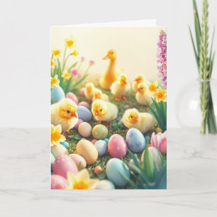 Easter Chicks and Ducks Holiday Card