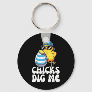 Easter Chicks Dig Me Cute Egg Hunt Toddler Boys Ki Key Ring