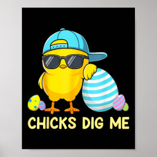 Easter Chicks Dig Me Cute Egg Hunt Toddler Boys Ki Poster