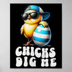 Easter Chicks Dig Me Cute Egg Hunt Toddler Boys Ki Poster