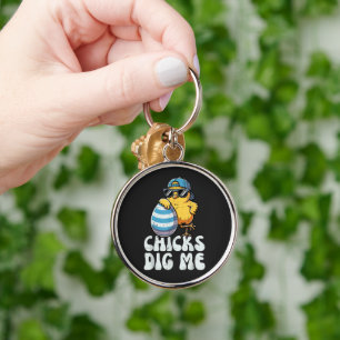Easter Chicks Dig Me Cute Egg Key Ring