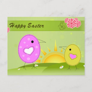 Easter Chicks Holiday Postcard