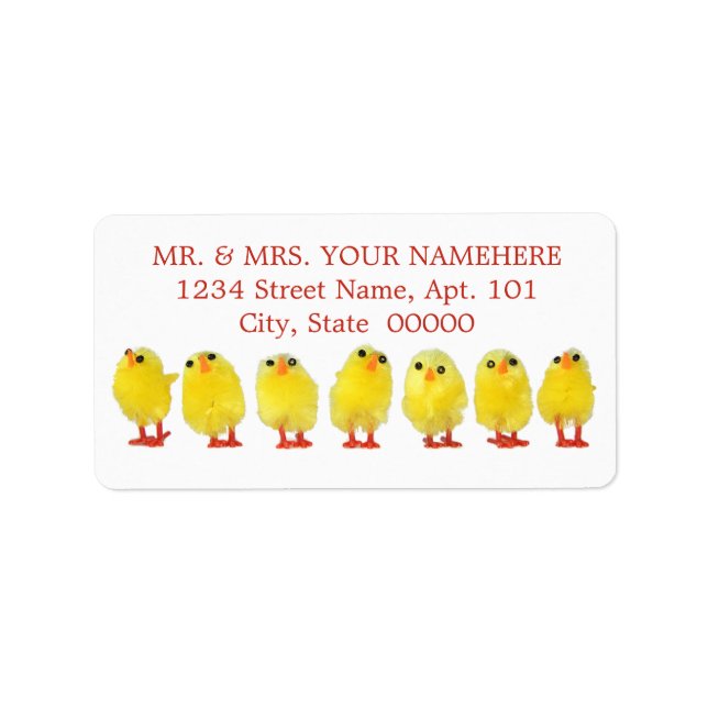 Easter Chicks Labels (Front)