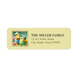 Easter Chicks Return Address Labels