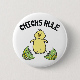 Easter Chicks Rule 6 Cm Round Badge