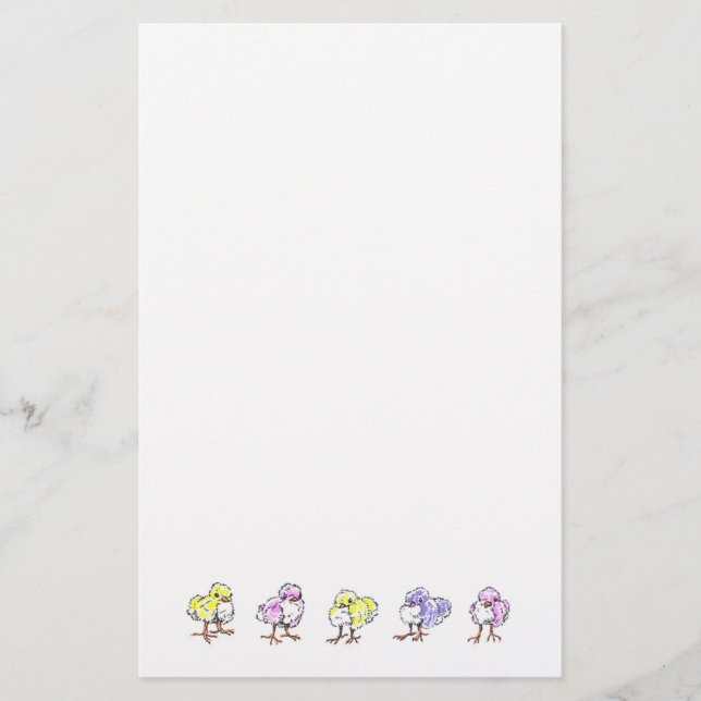 Easter Chicks Stationery (Front)